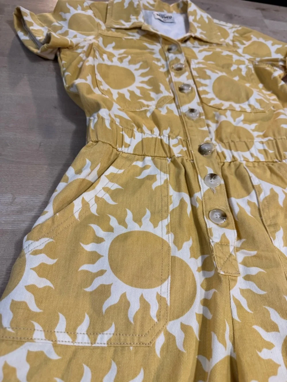Show Me Your Mumu Cannon Romper paradise sun denim yellow - Picture 5 of 8